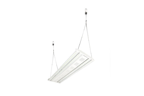 200W Linear LED High Bay Light Fixture - Troffer-Style LED Light w/ Suspension Cables - 23,700 Lumens